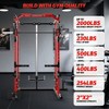 Power Cage, Smith Machine Squat Rack - 2000LB Heavy Duty for Home Gym with Pulley System/Dip Bar/LAT Pulldown Space-Saving - 3 of 4