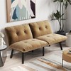 XINGHANZHENXUAN Convertible Folding Modern Sofa, 2-Seater Multi-Position Adjustable Sleeper with Velvet Cover, 800lb Capacity - 4 of 4