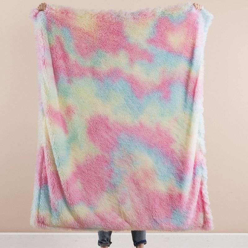 Teen Tie Dye Rainbow Throw Pink/yellow/Blue - Makers Collective, 4 of 6