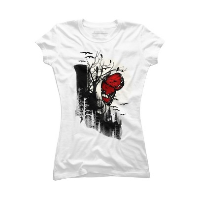 Junior's Design By Humans Eaten by Nature By flintsky89 T-Shirt