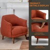 DYHOME Mid-Century Modern Accent Chair, Tufted Upholstered Armchair for Living Room, Bedroom, Set of 2 - 4 of 4
