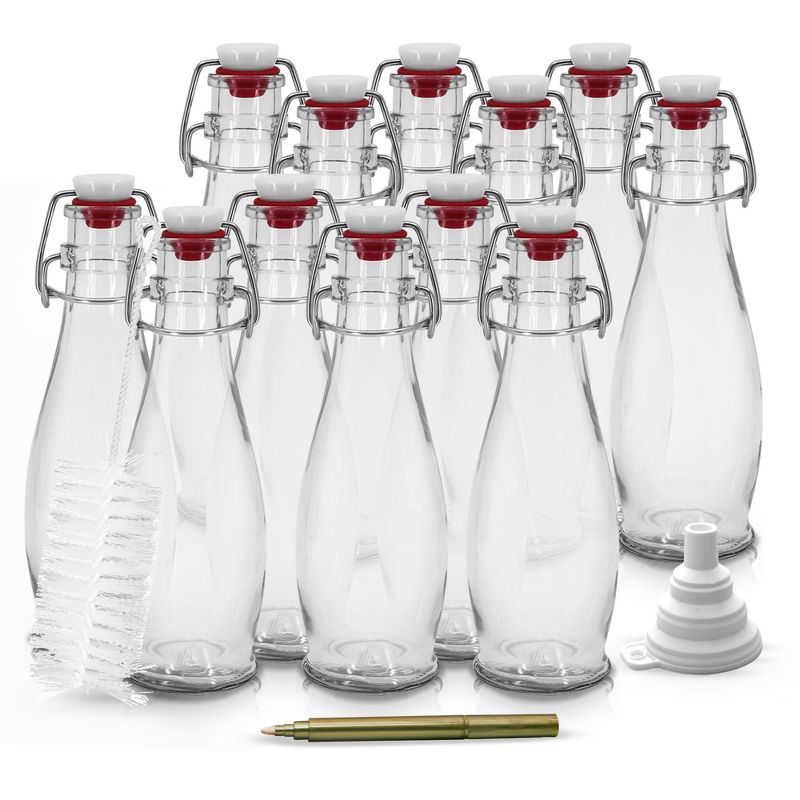 Nevlers Teardrop Airtight Swing Top Bottles - Glass 8.5oz (12pk), 1 of 11