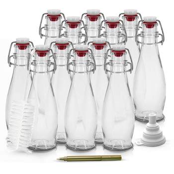 Nevlers Teardrop Airtight Swing Top Bottles - Glass 8.5oz (12pk)