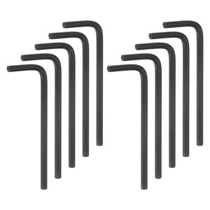 Unique Bargains Chrome Vanadium Steel L-Shape Repairing Tool Hex Key Wrenches Black 10 Pcs - 1 of 4