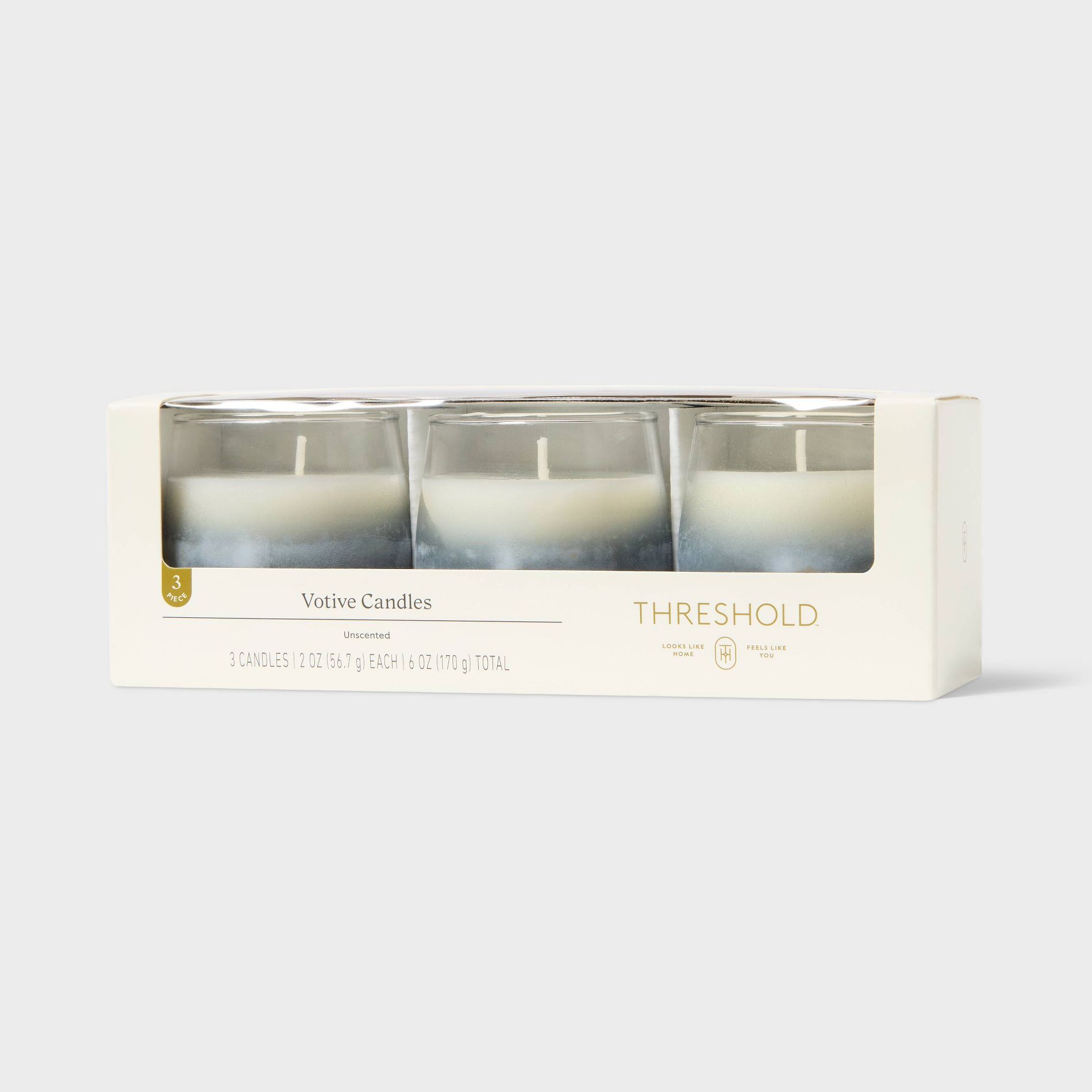 3pk Wax Votive Set Blue - Threshold™