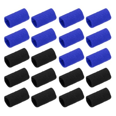 Unique Bargains 10pcs Black Cotton Stretch Sport Anti-dislocation Protect  Finger Sleeve Support : Target