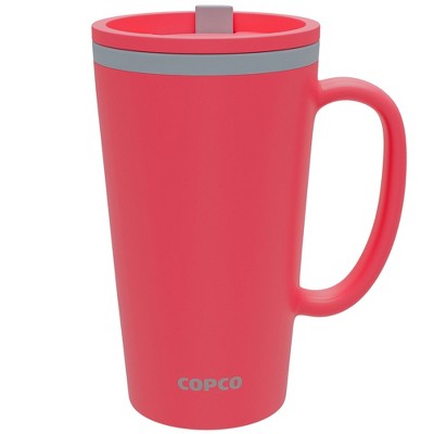 Copco Cone Double Wall Insulated Coffee Mug with Handle, Durable & BPA-Free Reusable Plastic, 16 oz.