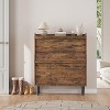 Shoe Cabinet with 3 Flip Drawers, Wooden Shoe Organizer Cabinet with Adjustable Shelf, Shoe Storage for Entryway, Hidden Shoe Cabinet - 3 of 4