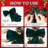 COZONY Satin Christmas Tree Topper Bow and Ribbon Bows Set - 3 of 4