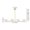 Rennnsan Averra 47" W 4 - Light Bowl Liner Mid-Century Modern Dimmable Kitchen Island Pendant - 3 of 4