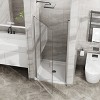 VYNXARIA 34"*72" Pivot Shower Door,1/4 inch Thick Tempered Glass Swing Shower Door in Chrome Finish, Semi-Frameless Design - 3 of 4