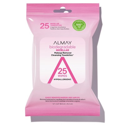 Almay Biodegradable Micellar Makeup Remover Cleansing Towelettes - 25ct