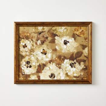 16"x20" Oil Painted All Over Floral Framed Wall Art - Threshold™ designed with Studio McGee