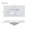 36" Bathroom Vanity with Ceramic Sink, 2 Doors, 3 Drawers, Adjustable Shelf, Gold Handles, Freestanding Vanity - 2 of 4