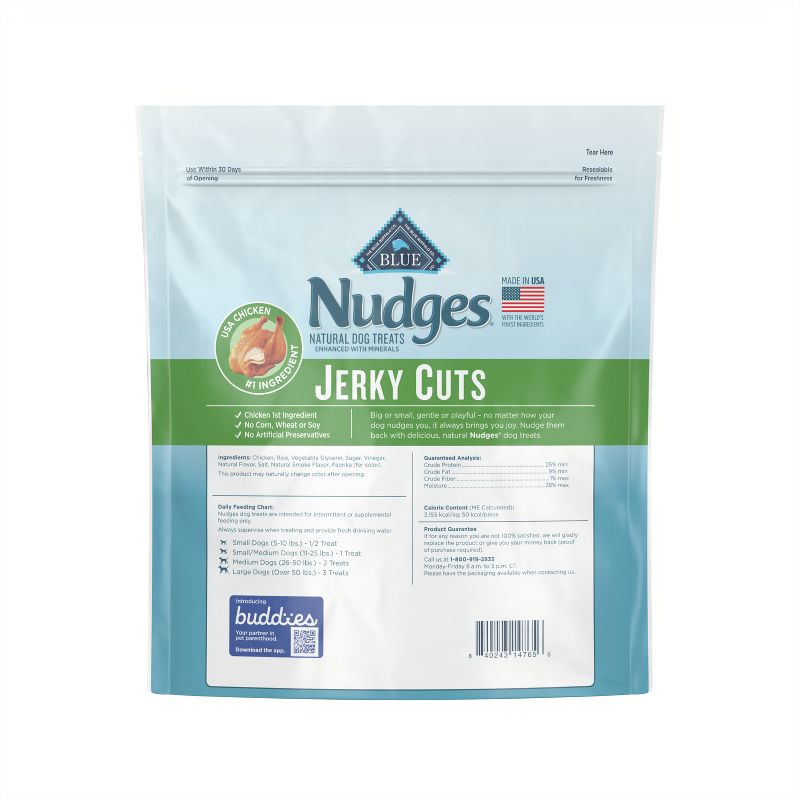 Blue Buffalo Nudges with Chicken Jerky Cuts Natural Dog Treats - 36oz, 2 of 7