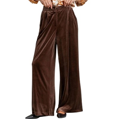 Women's Velvet High Waisted Pants - umgee