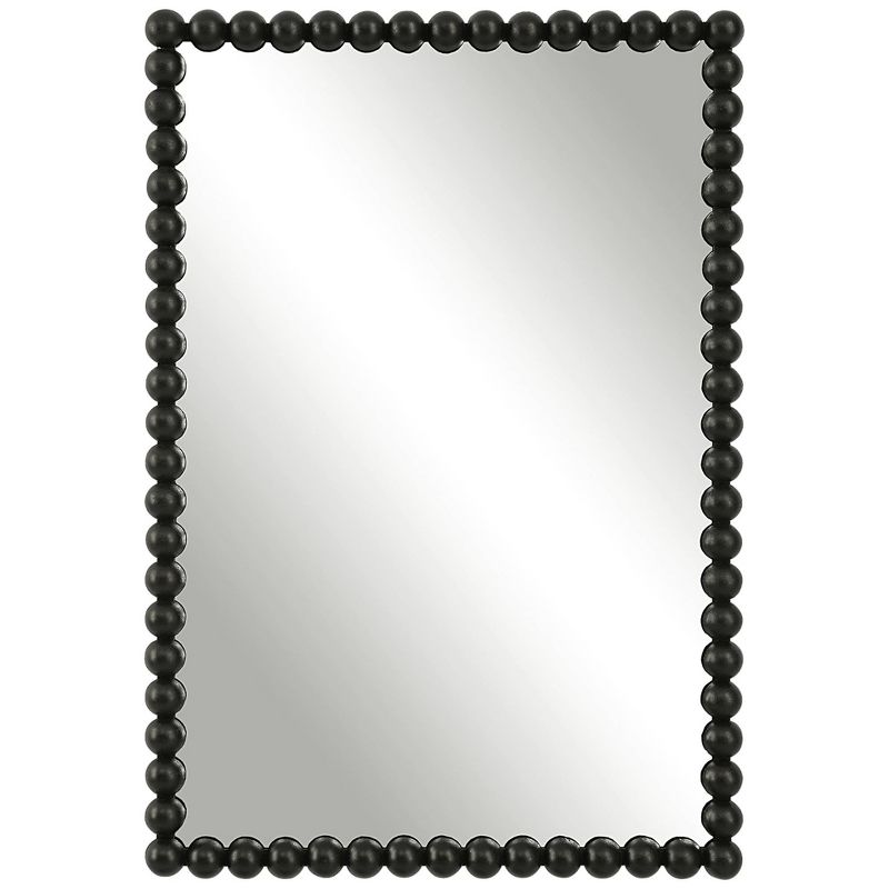 Uttermost Serna 30" x 20.5" Black Metal Vanity Mirror, 1 of 2