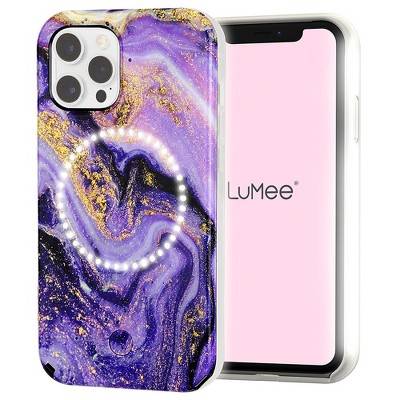 LuMee Halo Light Up Selfie Case for Apple iPhone 12 Pro Max - Purple Marble