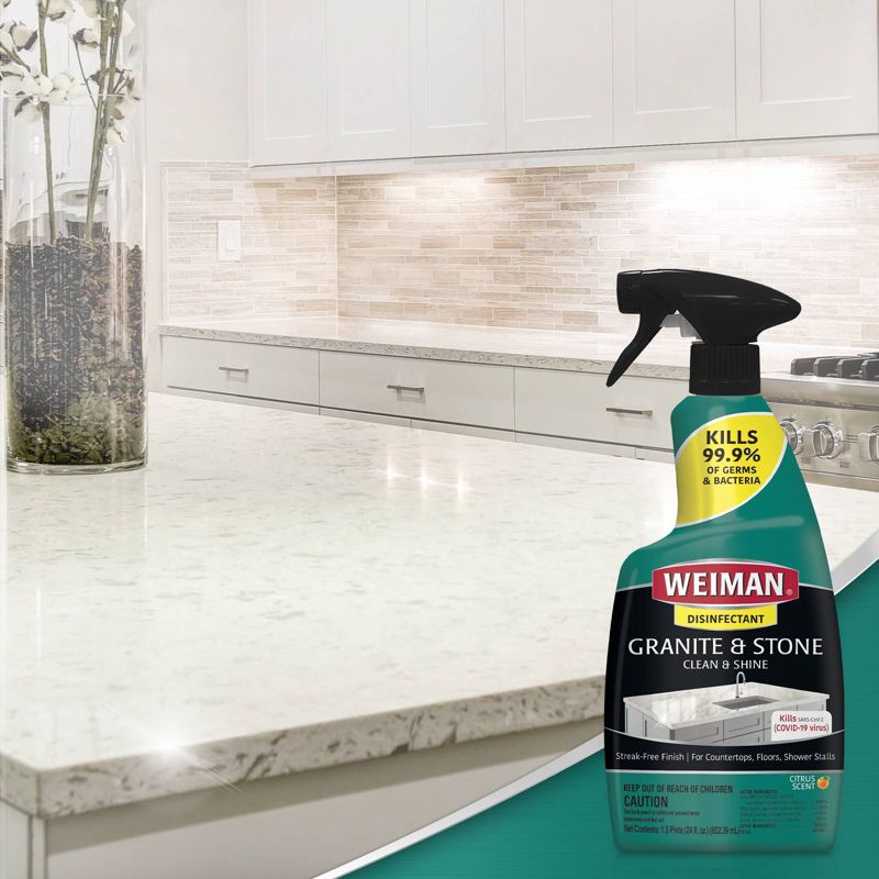Weiman Granite &#38; Stone Daily Clean &#38; Shine with Disinfectant - 24oz, 5 of 8