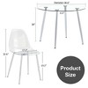7-Piece Dining Set with Tempered Glass Round Table and 6 Transparent Plastic Chairs - 4 of 4