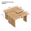 NicBex 47.24" Rectangular Wood Coffee Table,Farmhouse Detachable End Table,L-Shaped Coffee Table,Center Table for Living Room,Dining Room - 3 of 4