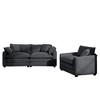 2-Piece Corduroy 1+2 Sofa Set with Flexible Combination - 4 of 4