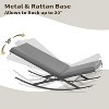 GustoWave Outdoor Rocking Lounge Chair Set of 2, Patio Lounge Chair with Removable Cushions, Perfect for Nap Relaxation, Gray - 4 of 4