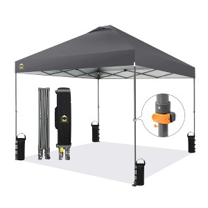 10x10 Adjustable Height Pop Up Canopy Gray - 1 of 4