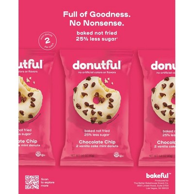 Donutful Chocolate Chip Mini Donuts - 7.05oz/10ct