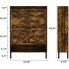 TIRAMISUBEST Brown Wooden Shoe Cabinet with 2 Flip Drawers - Narrow Entryway Storage Organizer for Hallway or Living Room - 2 of 4