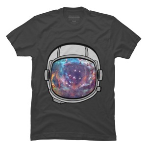 Men's Design By Humans Space Helmet By JOlorful T-Shirt - 1 of 4