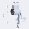 Manual Nut Chopper Grinder, Rotary Cheese Grater Hand Crank Shredder, Multifunctional Dried Fruit Crusher, Peanut Masher Device for All Nuts, White - 2 of 4