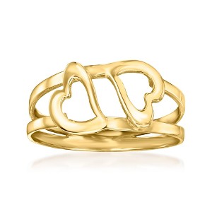 Ross-Simons Italian 14kt Yellow Gold Heart Cutout Ring - 1 of 4