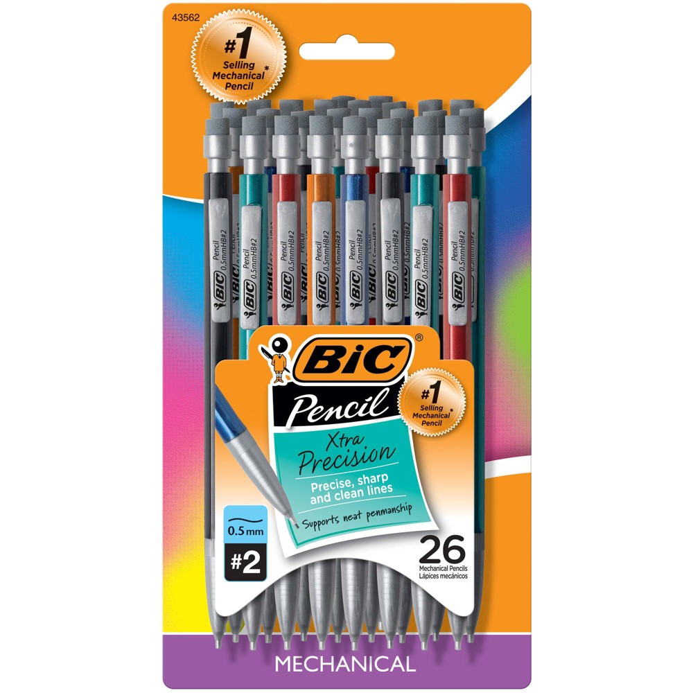 26pk #2 Mechanical Pencil Xtra Precision Black - BIC was $6.89 now $4.29 (38.0% off)