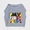 My First Pride Dog and Cat Cropped Tank Top - Blue - 2 of 3