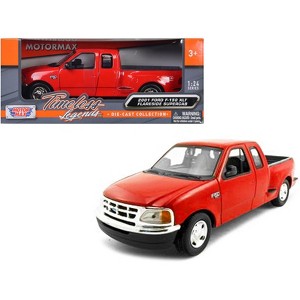 2001 Ford F-150 XLT Flareside Supercab Pickup Truck Red 1/24 Diecast Model Car by Motormax - 1 of 3