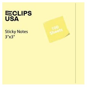 24 Pack, 100 Sheets, Yellow, Peel & Sticky Pads (12 Packs) - 1 of 1