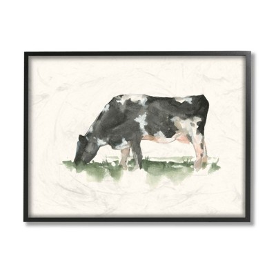 Stupell Industries Grazing Cow in Field Farm Animal Watercolor