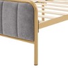 Sapphtopaz Modern Queen Size Bed Frame with Tufted Upholstered Headboard Wood Platform Bed with Metal Legs for Bedroom,No Box Spring Needed - 2 of 4