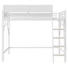 TiramisuBest Queen/Full Size Metal Loft Bed/Full Bunk Bed with Ladder and Storage Shelf - 2 of 4