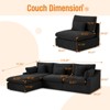WJShome Cloud Couch Modular Sectional Sofa,119.29" L Shaped Couch,Convertible Wide Seater,3 Seater With 1 Ottoman,Covers Washable&Replaceable - 4 of 4