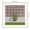 Amanti Art Mid Century Breeze Block Wall with Cactus by Tom Windeknecht Wood Framed Wall Art Print - 3 of 4