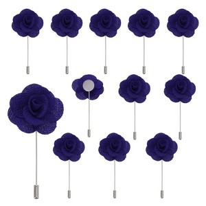 Unique Bargains Camellia Boutonnieres Pins for Formal Party Easy to Use Artificial Flowers 12pcs - 1 of 4