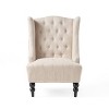38.5"H Accent Chair, Upholstered High-Back Wingback Club Chair Lounge Chair Accent Seating for Living Room, Bedroom -ModernLuxe - 4 of 4