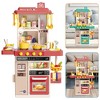 Babyluv"Interactive Kids Kitchen Play Set with 50+ Accessories, Realistic Lights & Sounds for Ages 3+"Pink - 2 of 4