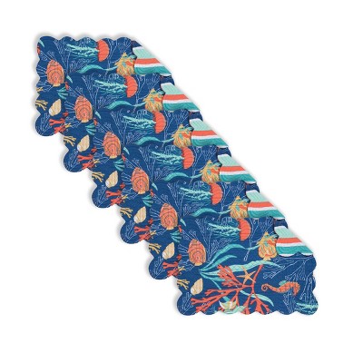 C&F Home Bimini Island Coastal Sea Life Cotton Quilted Rectangular Reversible Placemat Set of 6