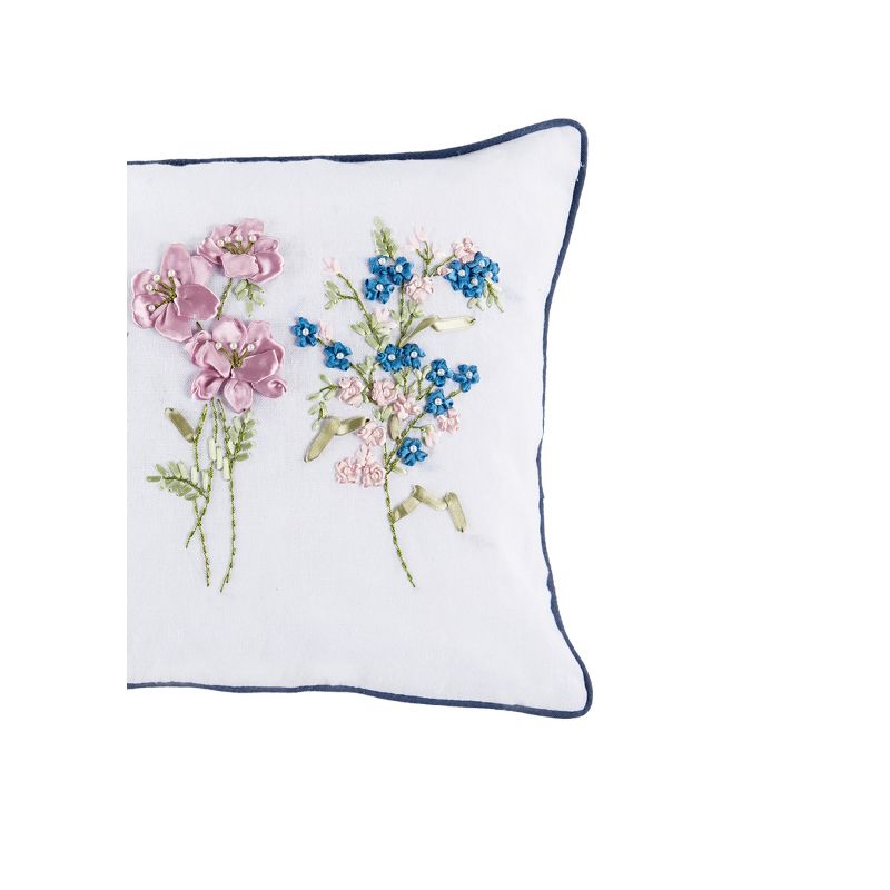 C&F Home Delicate Floral Ribbon Pillow, 3 of 5