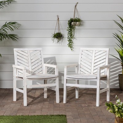 Modern Chevron Design Wood Patio Chairs,Outdoor Recliner Chairs,Sun Loungers,Garden Loungers Set Of 2 -Cuddlewood