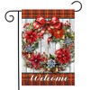 Briarwood Lane Christmas Garden Flag 12x18 For Outdoor Holiday Poinsettia Wreath For Christmas Garden Flag Flags For Outside - 2 of 4