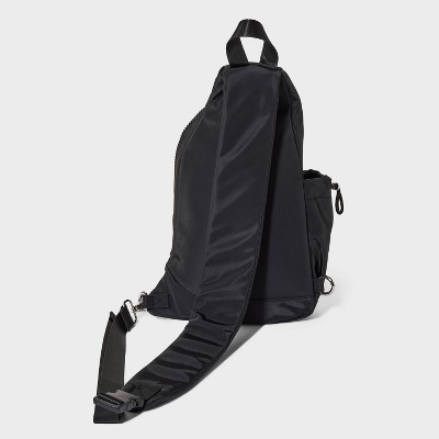 Wild Fable Flap Sling Crossbody Bag - Wild Fable™ Black: Adjustable Strap, Lightweight, Woven Material — фото 6